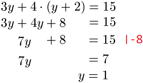 Gleichung umstellen Beispiel 5 Lösung 4