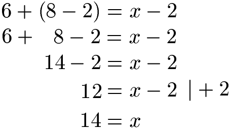 Gleichung mit Klammer Beispiel 1