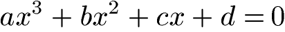 Kubische Gleichung Allgemein