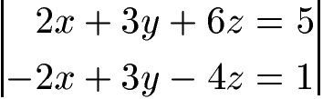 Gleichungssysteme unterbestimmt Beispiel