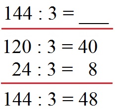 Halbschriftlich Dividieren Beispiel 1