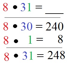Halbschriftliche Multiplikation Beispiel 2