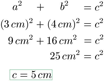 Hypotenuse berechnen Beispiel 1 Lösung