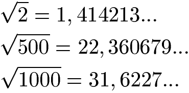 Irrationale Zahlen Beispiel 1 Wurzel
