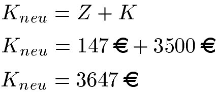 Jahreszinsen Beispiel 1b