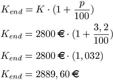 Kapital berechnen Beispiel 1