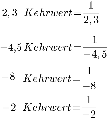 Kehrwert Beispiel 2