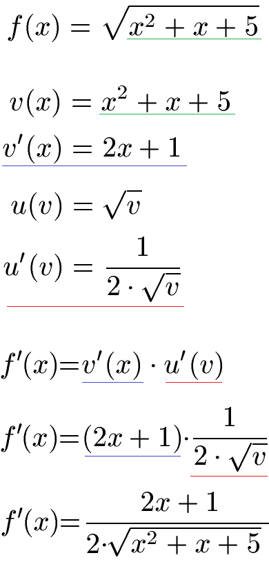 Kettenregel Beispiel 5 Wurzel