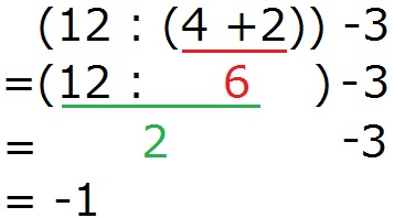 Klammerrechnung Beispiel 1