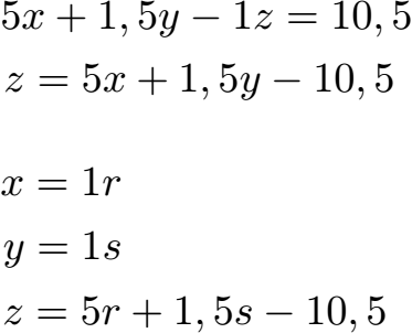 Koordinatengleichung in Parametergleichung Beispiel 1 Lösung Teil 1