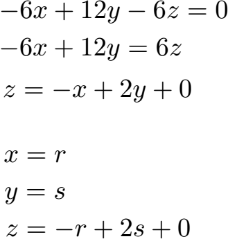 Koordinatengleichung in Parametergleichung Beispiel 2 Lösung Teil 2