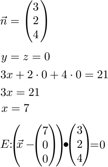 Koordinatengleichung in Normalenform Beispiel 1 Lösung
