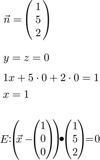 Koordinatengleichung in Normalenform Beispiel 2 Lösung