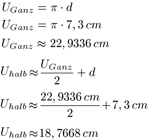 Kreis Umfang Beispiel 3 Lösung