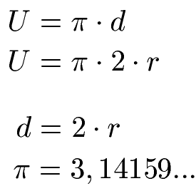Kreis Umfang Formeln / Gleichungen
