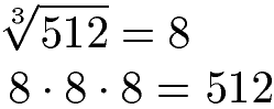 Kubikwurzel Beispiel 1b