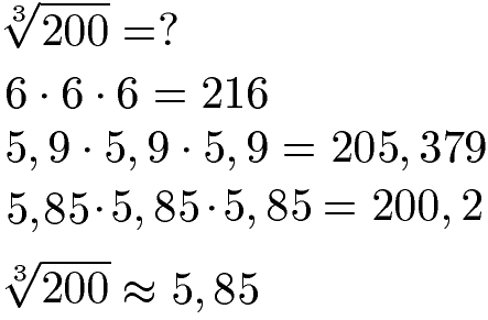 Kubikwurzel Beispiel 5