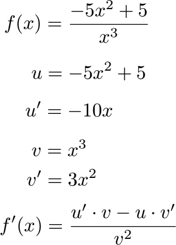 Kurvendiskussion Beispiel 1 erste Ableitung Teil 1