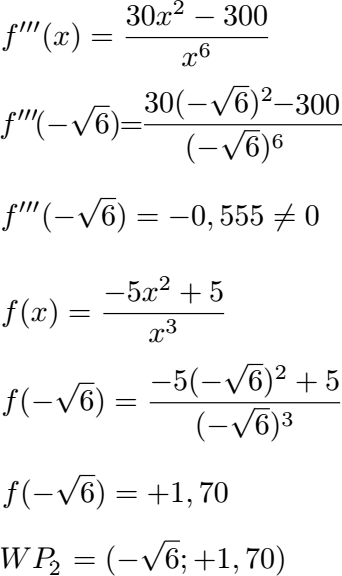Kurvendiskussion Beispiel 1 Wendepunkt Minus Wurzel 6