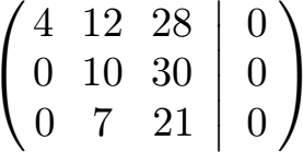 Lineare Abhängigkeit 3 Vektoren Beispiel 1 Lösung LGS Teil 4