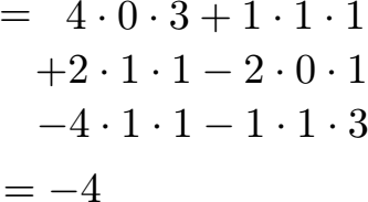 Lineare Abhängigkeit 3 Vektoren Beispiel 2 Determinante Lösung Teil 2
