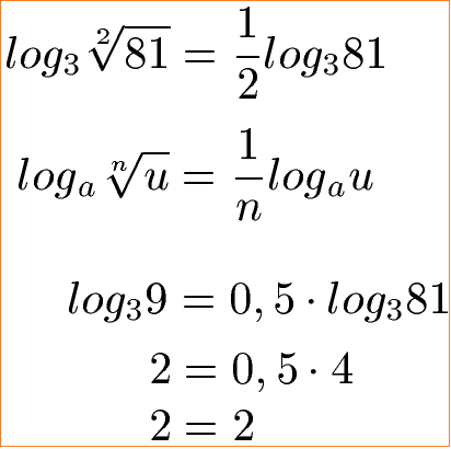 Logarithmus Formel Wurzel Beispiel