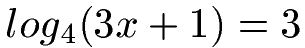 Logarithmusgleichungen Beispiel 1 Aufgabe