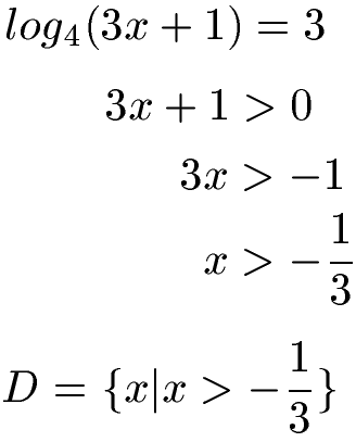 Logarithmusgleichungen Beispiel 1 Definitionsmenge