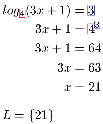 Logarithmusgleichungen Beispiel 1 Lösung