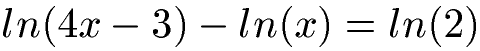 Logarithmusgleichungen Beispiel 2 Aufgabe