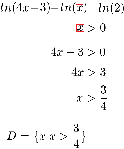 Logarithmusgleichungen Beispiel 2 Definitionsbereich