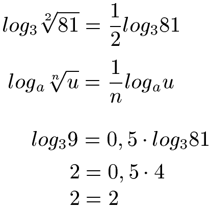Logarithmusregel Wurzel Beispiel