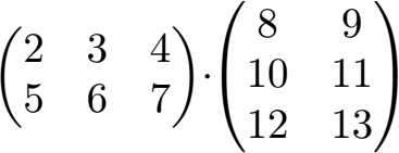 Matrix mal Matrix Beispiel 1 Aufgabe