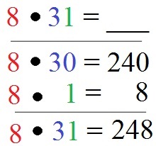 Multiplikation Zehnerzahl halbschriftlich Beispiel 2