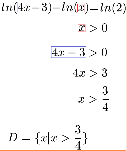 Natürlicher Logarithmus Beispiel 1 Definitionsbereich