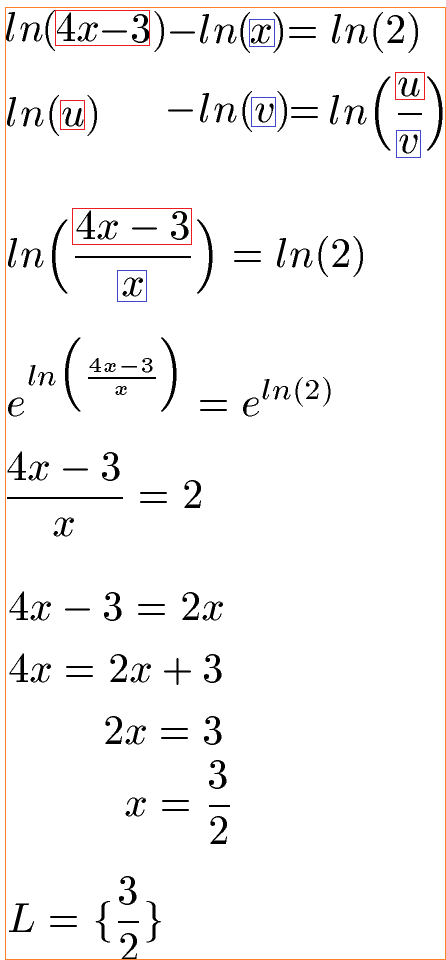 Natürlicher Logarithmus Beispiel 1 Lösung