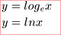 Natürlicher Logarithmus Gleichung kurz