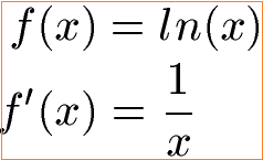 Natürlicher Logarithmus ln Formel