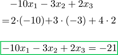 Normalenform in Koordinatenform Beispiel 1 Lösung Teil 2