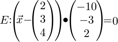 Normalenform in Parameterform Beispiel 1 Aufgabe