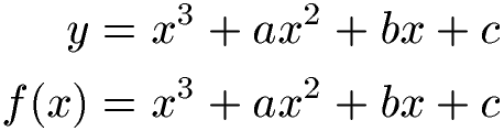 Beispiel 3 Normalform kubische Gleichung / Funktion