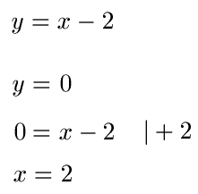 Nullstellen berechnen: Lineare Gleichung Beispiel 1
