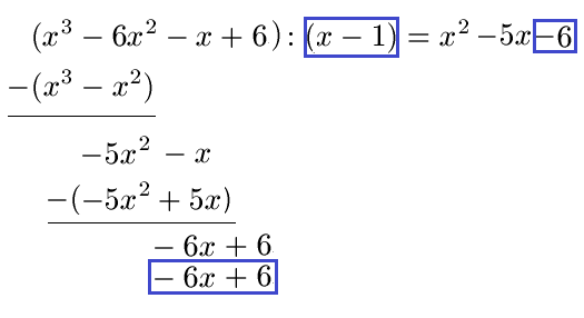 Nullstellen berechnen Polynomdivision Beispiel 1 Teil 13