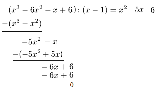Nullstellen berechnen: Polynomdivision Beispiel 1 Teil 14