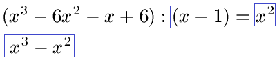 Nullstellen berechnen: Polynomdivision Beispiel 1 Bild 4