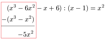 Nullstellen berechnen: Polynomdivision Beispiel 1 Bild 5