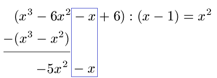 Nullstellen berechnen: Polynomdivision Beispiel 1 Bild 6