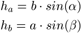 Parallelogramm Beispiel 2 Höhen