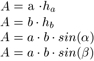 Parallelogramm Formel zum Flächeninhalt