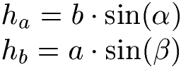 Parallelogramm Formel zur Höhe